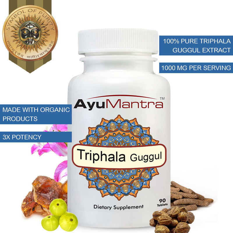 Comprimés Triphala Guggul (également connus sous le nom de Trifla)